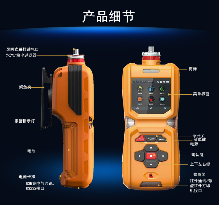 便攜式三唑環(huán)錫蒸汽濃度檢測(cè)儀
